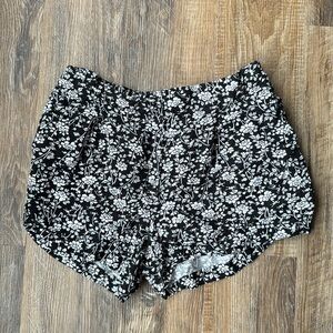 Black and white shorts